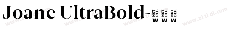 Joane UltraBold字体转换